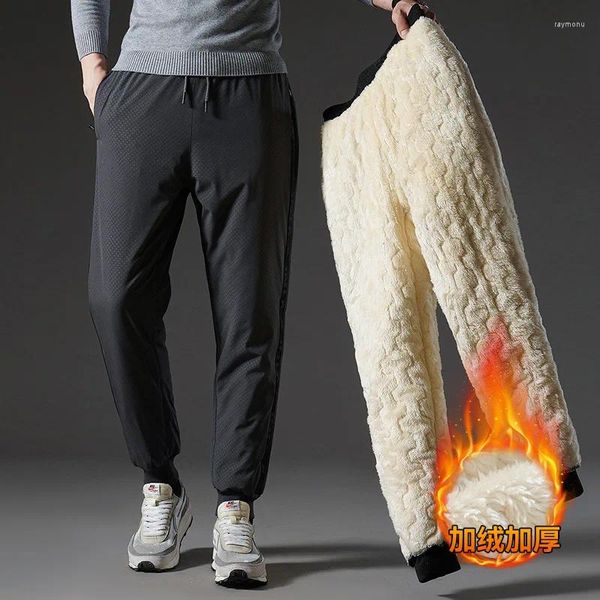 Pantalons pour hommes automne et hiver garder au chaud en vrac Sherpa Streetwear Joggers hommes Cargo velours épaississement pieds liés sous-vêtements coupe-vent