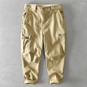 Pantalons pour hommes automne et hiver pur coton multi-poches décontracté Vingtage GML04-Z314