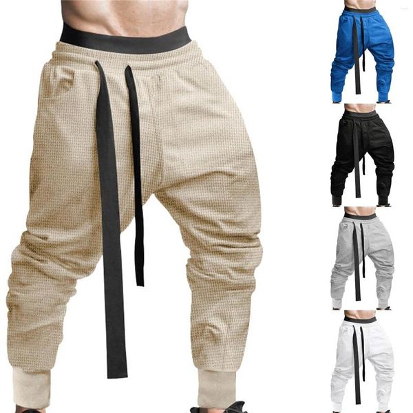 Pantalones de hombre Otoño Hip Hop Color sólido Sueltos Pierna ancha Leggings Casual Slip Fuzzy Thrill Pantalones de chándal