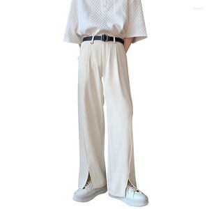 Pantalon masculin Automne Corée Fashion Overason Hommes Long Wide Jam Let Pantalon solide Straight Style Casual Casual Suit Pant A187