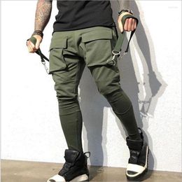 Pantalon masculin Automne Mens Sweat Fitness Workout Pantalons solides masculins de mode de mode d￩contract￩ masculin joggers sportifs