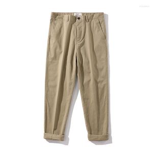 Pantalons pour hommes automne jambe droite hommes ample décontracté couleur unie Slim Fit mode coréenne vêtements Y2k Streetwear Cargo homme