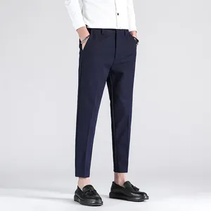 Pantalons pour hommes Automne Hiver Casual Style coréen Slim Fit Neuf points Petit costume pour hommes à la mode et confortable