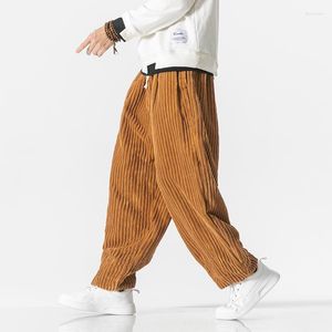 Pantalons pour hommes automne hiver velours côtelé mode rétro décontracté ample haute rue jambes amples grande taille sarouel vêtements masculins