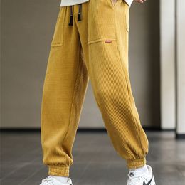 Pantalons pour hommes automne hiver velours côtelé pantalons de survêtement hommes Baggy Joggers mode Streetwear ample décontracté Harem grande taille 8XL 220920