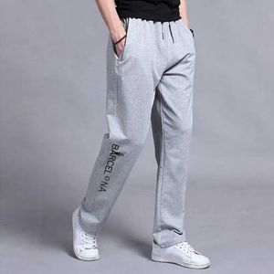 Herenbroek Herfst Winter Fashion Harajuku All Match broek Mannen Lossen rechte been sportbroek plus fluwelen casual herenbroek Zweetbroek T240523