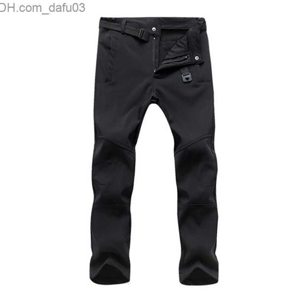 Pantalons pour hommes Automne Hiver Randonnée Hommes Pantalons Softshell Polaire Pantalons Extérieurs Imperméables Neige Gym Pantalons Pantalons Homme Plus La Taille Haute Qualité SH190915 Z230720