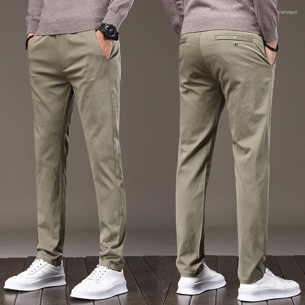 Pantalons pour hommes automne hiver hommes décontracté classique solide coréen à la mode à la cheville affaires mode Stretch coton mince hommes pantalons