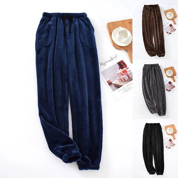 Pantalones para hombres Pajama invernal de otoño Pantalones de boca ancha