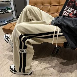 Pantalons pour hommes Baggy Hommes Y2K Streetwear Coréen Mode Côté Rayé Corduroy Casual Hip Hop Vintage Cargo Pantalon Lâche Joggers