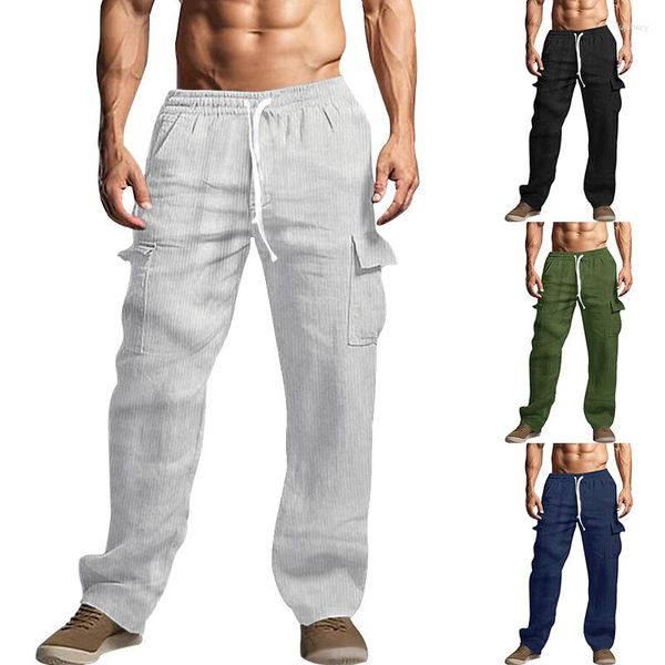 Pantalones holgados de talla grande para hombre, chándal de otoño 2023, pantalones deportivos informales, monos de pana, ropa de calle para hombre