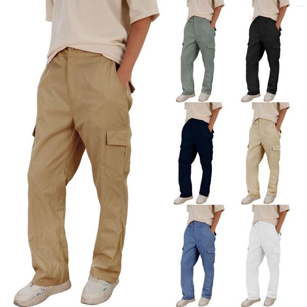Pantalones de hombre Band 13 Casual Classic Slimming Sports Training Twill Cotton Workwear con bolsillos All Season Long