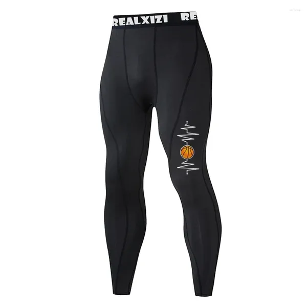 Pantalones para hombres Capa de la base de entrenamiento de baloncesto deportes de secado rápido