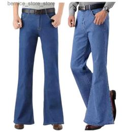 Herenbroek Big Bell-bottoms Jeans Heren jaren '80 Retro Big Flared Jeans Dans Denim Broek Boot Cut Cowboybroek Q231201