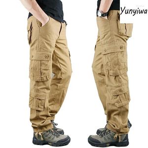 Pantalon pour hommes à grande taille masque cargo décontracté tactique mâle multiples poches à l'extérieur pantalon 44