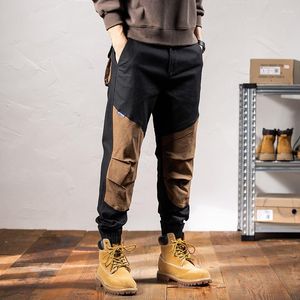 Herenbroek Zwarte vracht Men 2023 Tactische flodderige Y2K Vintage broek voor patchwork streetwear pantalones Hombre