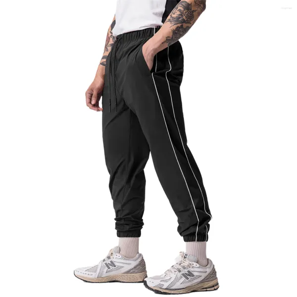 Pantalons pour hommes Noir Lâche Casual Hommes Joggers Gym Fitness Pantalons de survêtement Courir Sports Pantalons à séchage rapide Mâle Sous-vêtements de sport Bas