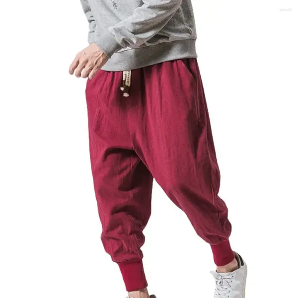 Pantalon pour hommes noir rouge hip hop streetwear mode jogger sarouel homme pantalon de survêtement décontracté mâle grande taille 4XL