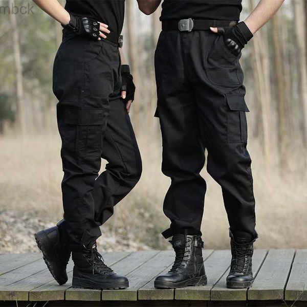 Pantalon masculin pantalon militaire tactique noir masculin pantalon de cargaison décontracté camouflage pantalon de travail combat les pantalons de survêtement