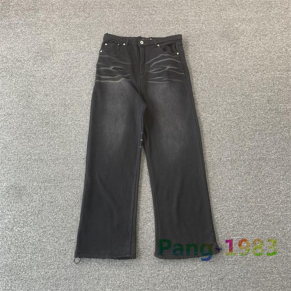 Pantalon pour hommes Black Washed Grailz Hommes Femmes 1: 1 Haute Qualité Imitation Jeans Structure Casual Jambe Droite Pantalon Lâche