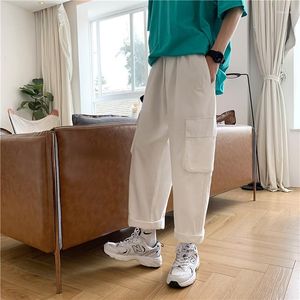 Pantalones para hombres blancos blancos hombres de carga de la calle