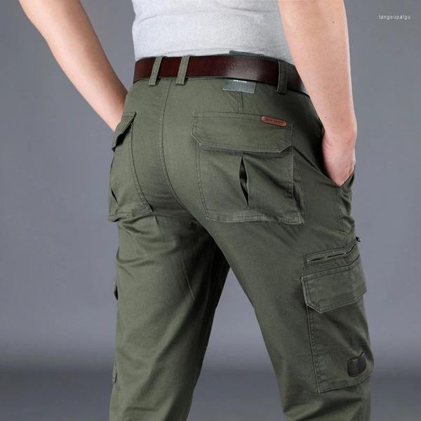 Pantalones para hombres Marca Business Cargo Hombres Militar Multi-Bolsillo Mens Ejército Outwear Joggers Alta Calidad Largo Masculino Pantalon Homme