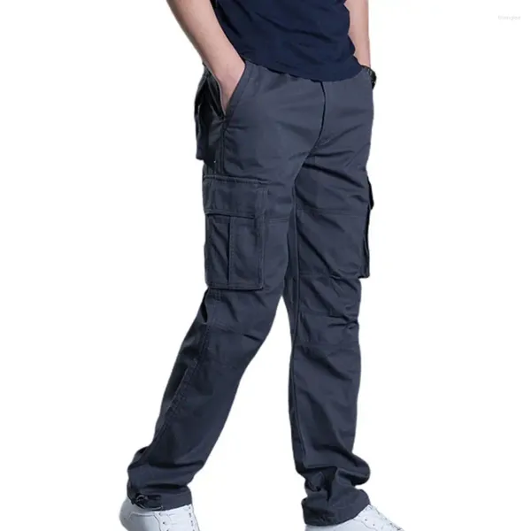 Pantalons pour hommes Vêtements de marque 2023 Cargo Coton Couleur unie Vêtements de travail Pantalon décontracté Large Pantalon de jogging coréen Homme