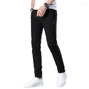 Pantalons pour hommes Marque Hommes Casual Hommes Affaires Pantalons Homme Classiques Poids Moyen Droit Pleine Longueur Mode Pantalon Respirant% 100 Coton