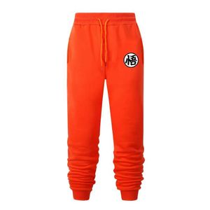 Herenbroekenmerk Men Heerbroek Broek Sportkleding Hoge Quty Joggers Zweetbroek Japan Anime Goku Print Hip Hop Strtwear T240425