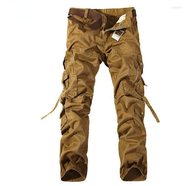 Pantalones de hombre marca militar Cargo hombres multibolsillo sólido general masculino al aire libre pantalones largos tácticos de alta calidad