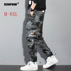 Herenbroeken Brand Zijzakken Lading Harem Casual Joggers Hip Pop -broek Camouflage 8xl Streetwear 220827