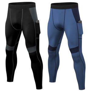 Herenbroeken Merk Panty Compressie Running Men Training Fitness Sport Leggings Pocket Gym Jogging Sweat Male Long 220924