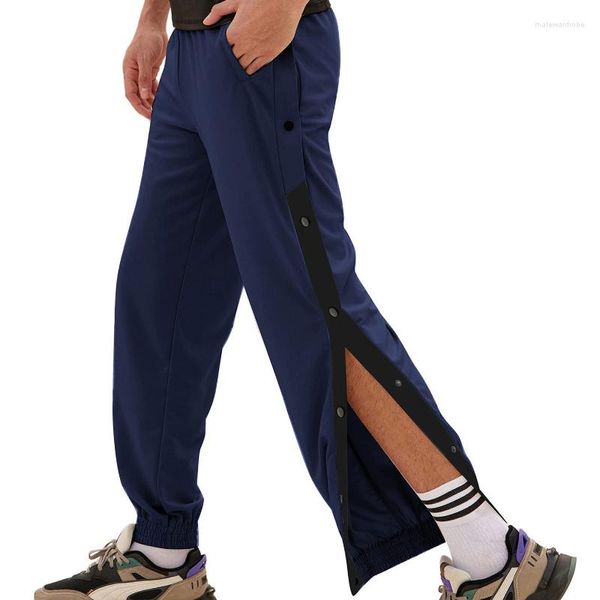 Pantaloni da uomo con cinturino allentato al seno, sport, bottone completamente aperto, casual, lungo, allenamento da basket