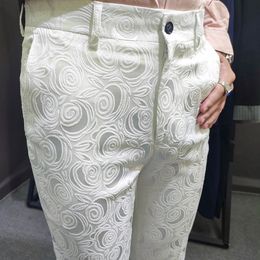 Männer Hosen Britischen Stil Kleid Jaquard Herren Anzug Pantalones Hombre Hochzeit Masculino Hosen Formale Für Männer 230307