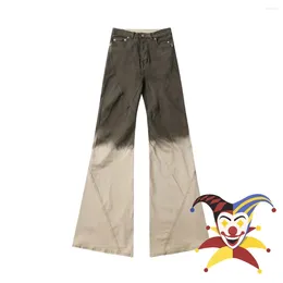 Pantalon masculin Brown Batik Patchwork Jeans 1: 1 Hommes de haute qualité Les femmes lavées pantalons joggeurs