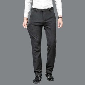 Pantalones para hombres Browon Smart Casual Set Pants otoño Color sólido pesado Hombres elásticos chinos Moda japonesa Pantalones negros Y240514