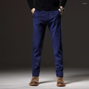 Pantalones de hombre de negocios, informales, rectos, ajustados, Material de pana, suave, cómodo, 2023, estilo de moda para primavera y otoño, ropa para hombre