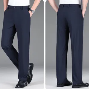 Pantalon pour hommes Business Long Suit pantalon élastique et léger ouvrage léger Casual Laig-Leg pour les loisirs quotidiens.