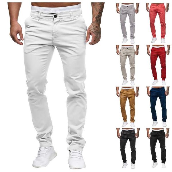 Pantalons pour hommes travail d'affaires pour hommes mode pantalon de jogging décontracté hommes solide léger taille moyenne Homme printemps automne