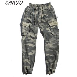 Pantalons pour hommes CAAYU Mens Cargo Hommes Multi Poche Mâle Hip Hop Japonais Streetwear Pantalon Jogging Casual Camouflage Pour 230302