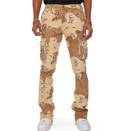 Pantalon homme camouflage Cargo pantalon grande taille 3XL pantalon droit imprimé Camouflage grandes poches Streetwear bas 230615