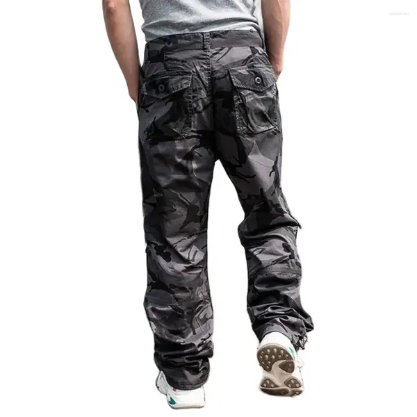 Pantalon masculin camouflage cargo hommes décontracté armée militaire style tactique côté zipper poche coton coton pantalon baggy en vrac plus taille