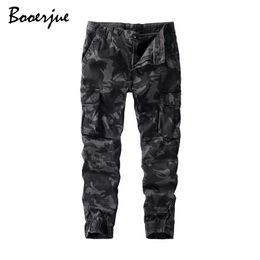 Herenbroek Camouflage Cargo Multi Pockets Militaire Stijl Tactische Katoen Uitloper Rechte Casual Broek voor Mannen