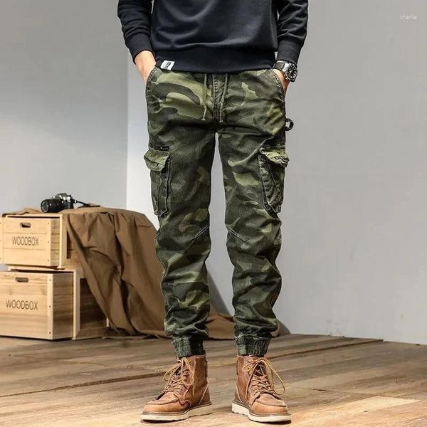 Pantalons pour hommes Camouflage Cargo tactique Joggers extérieur militaire extensible Streetwear pantalons de survêtement décontracté coton cheville bandée