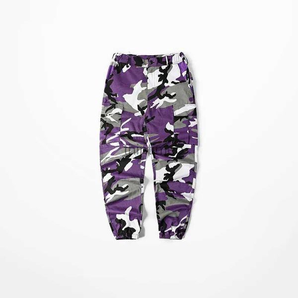 Pantalones para hombres Camuflaje Militar BDU Pantalones 2021 Streetwear Bolsillos Ejército Cargo Fatigues Hip Hop Streetwear Violet Camuflaje Joggers Pantalones YQ231214