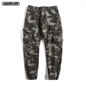 Pantalons pour hommes Salopette de camouflage Printemps Automne Hommes Multi-poches Crayon Casual Adolescent Militaire Lavé Combat Pantalon de rue