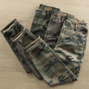 Pantalones para hombres Camuflaje recto para hombres Pantalones casuales militares Algodón de alta calidad Ropa de trabajo masculina americana Ropa de calle al aire libre