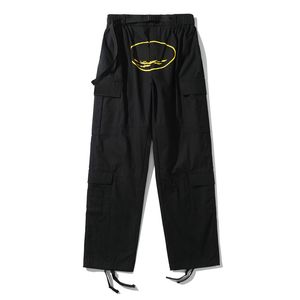 Heren broek auto heren streetwear hiphop bedrukte casual broek militaire retro multi-pockets rechte losse overall paar sport