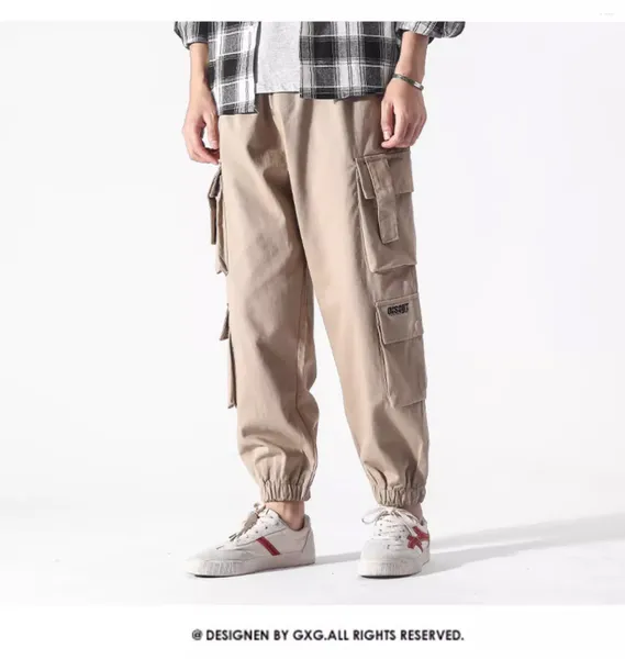 Pantalons pour hommes Cargo Fashion Ins Version coréenne de lâche droite décontractée multi-poches fonction Leggings