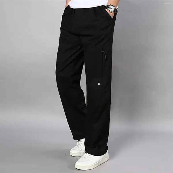 Pantalon masculin Cargo for Men Fleece Pant de survêtement doublé de la jambe droite en vrac en forme de jogger athlétique Pant Y2k Pantalones Hombre